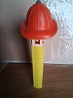 Vintage Pez Fireman Moustache No Feet Yellow Stem Original