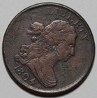 1804 Draped Bust Half Cent - Plain 4 stemless - Us 1 2c Copper Coin