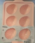 Trudeau Easter Egg 6 Cavity Jumbo Cupcake Silicone Pan Mold Pink Baking Diy Soap