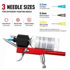 No-clean Dual-action Airbrush Kit 60 Disposable Nozzles 0 2 0 3 0 5mm Needles