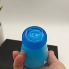 Vintage Turquoise Cased Glass Bud Vase White Blue Mid Century Modern 5 25 