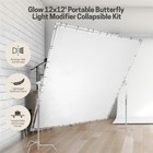 Glow Glow 12x12  Butterfly Light Modifier Scrim Kit W lightweight Collapsible Al