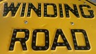 Rare 1920 s 24  Winding Road Cats Eye Reflector Marble Highway Safety Sign Heavy