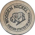 1979  White Plains New York Coin Club 1st Show  Token  Buffalo Wooden Nickel