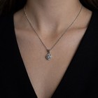 Round Cut Cz Floral Necklace Silver Tone Pendant 925 Sterling Silver Jewelry