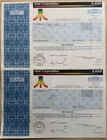 Rare Orig 80 s Atari Stock Certificate Tramiel Sig  Vf-xf  23 au-cu  46 Cv  100 