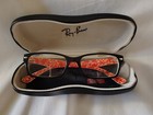 New Ray-ban Rb5206 2479 54-18 Eyeglasses Frames Black Red Script Rx 145 W case