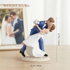 Wedding Cake Topper Decoration  Bride And Groom 4 7 Inches  White