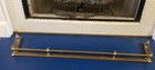 Vtg  antique Brass Fireplace Fender Bumper Surround Guard Mantle 49 x9 5 x4 5   