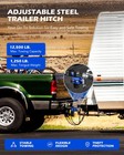 Adjustable Trailer Hitch 2  Receiver 6  Drop Rise Rotatable Dual Ball Mount