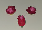 Button Covers Roses Flowers 3 Pcs Vintage Sewing Nature Floral Rose