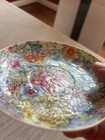 Small Vintage Chinese Guangxu Mark 1 Hundred Flowers Hand Painted Dish