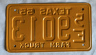 1955 Texas Farm Truck License Plate   5e 9013   55 