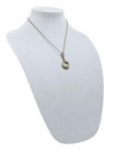 Vintage Style Mini Magnifying Glass Pendant Necklace     Gold-tone  18  Chain