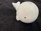 White Whale Coin Piggy Bank 6 5in Long X 4 25in Tall Slot Saving Money