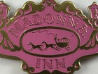 Madonna Inn San Luis Obispo Ca Bright Pink   Gold Stagecoach Metal Magnet