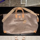 Brics Life Cargo 25 Leather Duffle Bag Weekender Pebbled Leather Brown Crossbody