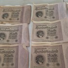 1923 Germany 100000 Mark Note  Set Of 16   