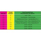 New Birtee Pro Speed Golf Tees Plastic 8 Pack  8 Sizes - Choose Color 