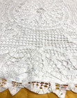 White Crochet Lace Medallion Floral Accent Pillow Cover Decorative 16  X 16 
