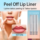 3pcs Peel Off Lip Liner Tattoo  Long Lasting Waterproof Lip Stain  red 