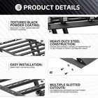 Roof Rack Hard Top Cargo Basket With Ladder   4 Led Lights