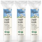 Organic Cotton Rounds For Sensitive Skin - 100  Pure Gots Certified  300 Count