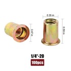 1 4 -20 Rivet Nut Rivnut Riv Nuts - 100pcs 1 4 20 Unc Rivet Nuts Kit  Carbon    