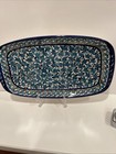 Made In Jerusalem Hand  Painted  Pottery Tray 15    X 8 5
