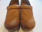 Dansko Professional Womens Leather Honey Distressed Slip On Clog Shoes Sz Eu 36