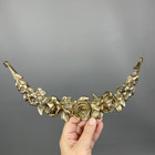 Antique French Bronze Ormolu Roses 13  Ornate Hardware Furniture Mount