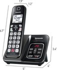 Panasonic Cordless Phone Answering Machine Expandable Call Block 1 Handset Black