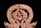 7cm Chinese Dynasty Old Jade Carve Dragon Loong Beast Mouse Yubi Amulet Pendant