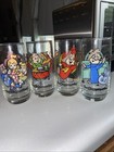 Vintage Lot Of 4 Set Alvin And The Chipmunks Glass Tumbler Chipettes