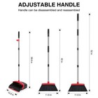Broom And Dustpan Set  52-in Long Adjustable Handle Broom Dustpan Combo With Dus