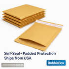 Kraft Bubble Mailers  2 8 5x12 Padded Envelopes Self Seal Shipping Bags Bulk
