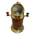 Antique Brass Nautical Gimbal Compass Vintage Boat Ship Compass With Wood Marine