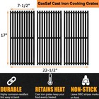 Gassaf 17  Cast Iron Grates For Charbroil Infrared 3 Burner Grills G466-0025-   