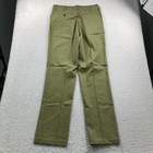 Vintage Boy Scout Pants Men 31x32 Olive Green Chino Pants Flat Front Talon Bsa