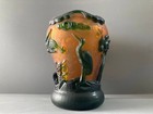 Chinese Peking Overlay Glass Carved Pine And Crane Exquisite Brush Washer 1608