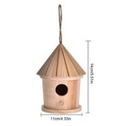 Wooden Bird House Bird Nest Hanging Robin Feeding Small Wild Nesting Feeder Box