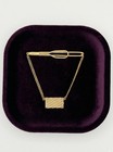 Rare Vtg 1940 Swank Art Deco Gold Tone Secret Photo Locket Tie Chain