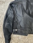 River Road Men   s Black Leather Motorcycle Jacket Size L Vented Mesh Lining Exc