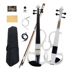16 Inch White 4 String Electric Viola Solid Wood Ebony Fittings Silent Viola