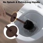 Bronze Toilet Brush And Holder Set   stainless Steel Heavy Duty Toilet Bowl
