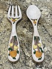Vintage Ceramic Merry Mushroom Retro X-large Fork And Spoon Wall Decor Arnels