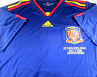 David Villa   Autographed Team Spain Adidas Clima Cool Blue Soccer Jersey   Bas