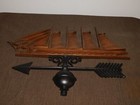 Vintage 17 1 2  Wide 1966 Sexton Metal Sailing Ship Weather Vane Wall Decoration