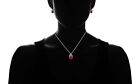 Solid 925 Sterling Silver Genuine Marcasite Red Pearl Earring   Necklace Set