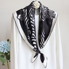 Pure Twill Silk Wrap Scarf Stole Bandanna Zebra Print Hijab Kerchief Shawl 35 